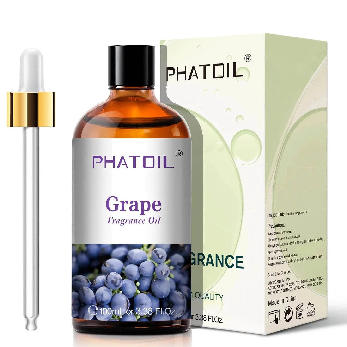 PHATOIL 100ml Sweet Fruity Fragrance Oil for Diffuser Candles Making -Coconut & Vanilla Strawberry Lemon Peach Pear Aroma Oil - Vapolia