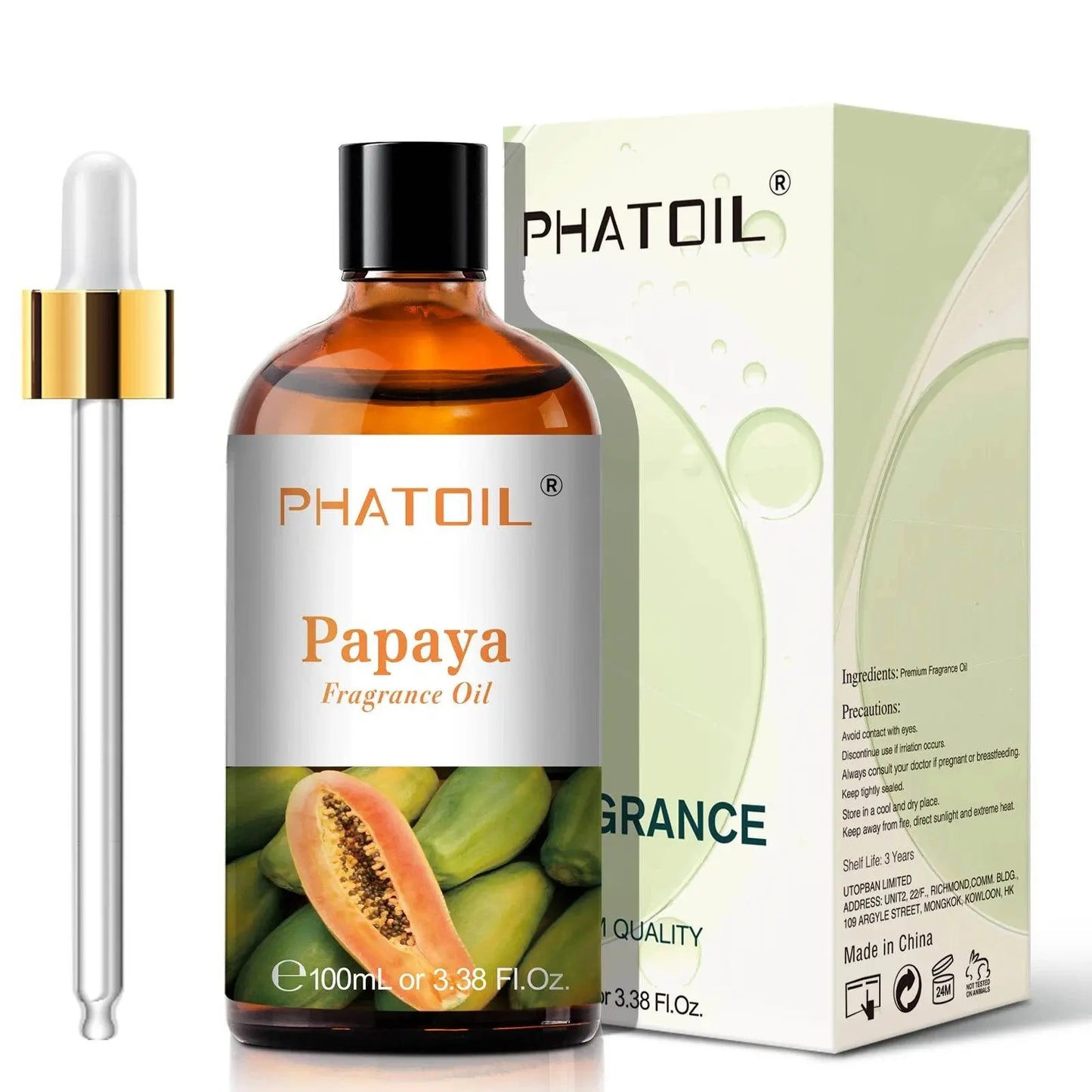 PHATOIL 100ml Sweet Fruity Fragrance Oil for Diffuser Candles Making -Coconut & Vanilla Strawberry Lemon Peach Pear Aroma Oil - Vapolia