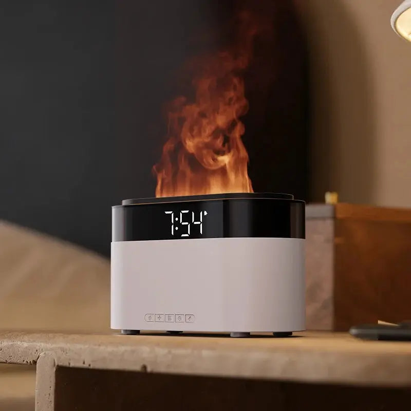 New Clock Air Humidifier Home Colorful Lamp Usb Charge Remote Control Essential Oil Spray Aroma Diffuser Alarm Clock Humidifiers Vapolia
